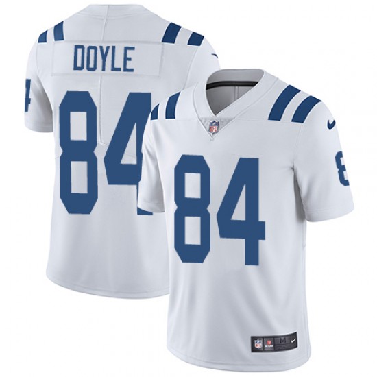 Men's Indianapolis Colts #84 Jack Doyle White Vapor Untouchable Limited Stitched NFL Jersey